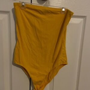 Forever 21 Yellow Bodysuit